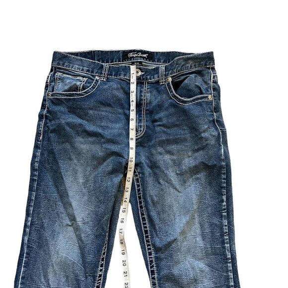 TRUE LUCK Straight Leg Stretch Mid Rise Casual Denim Jean 36 - Picture 7 of 9